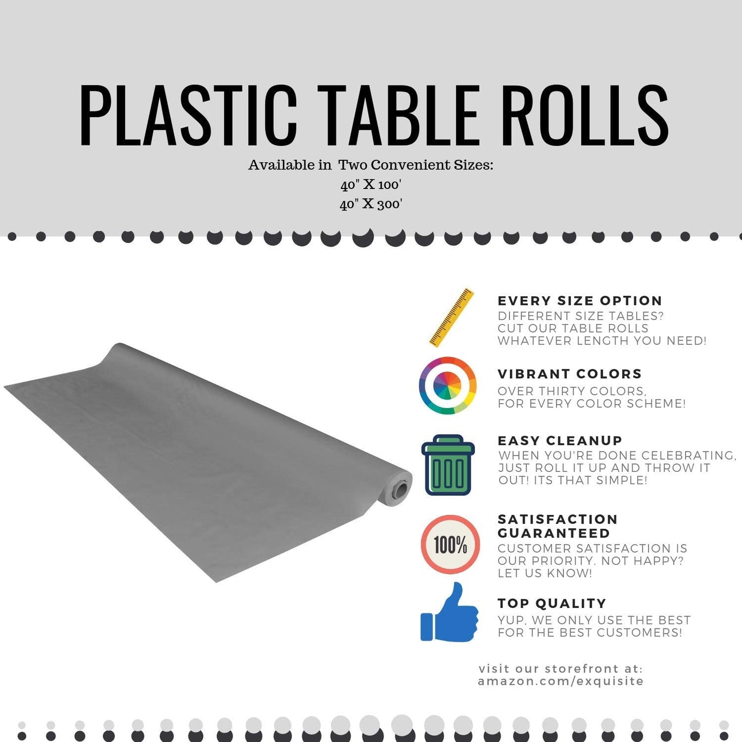 40 In. X 300 Ft. Premium White Table Roll