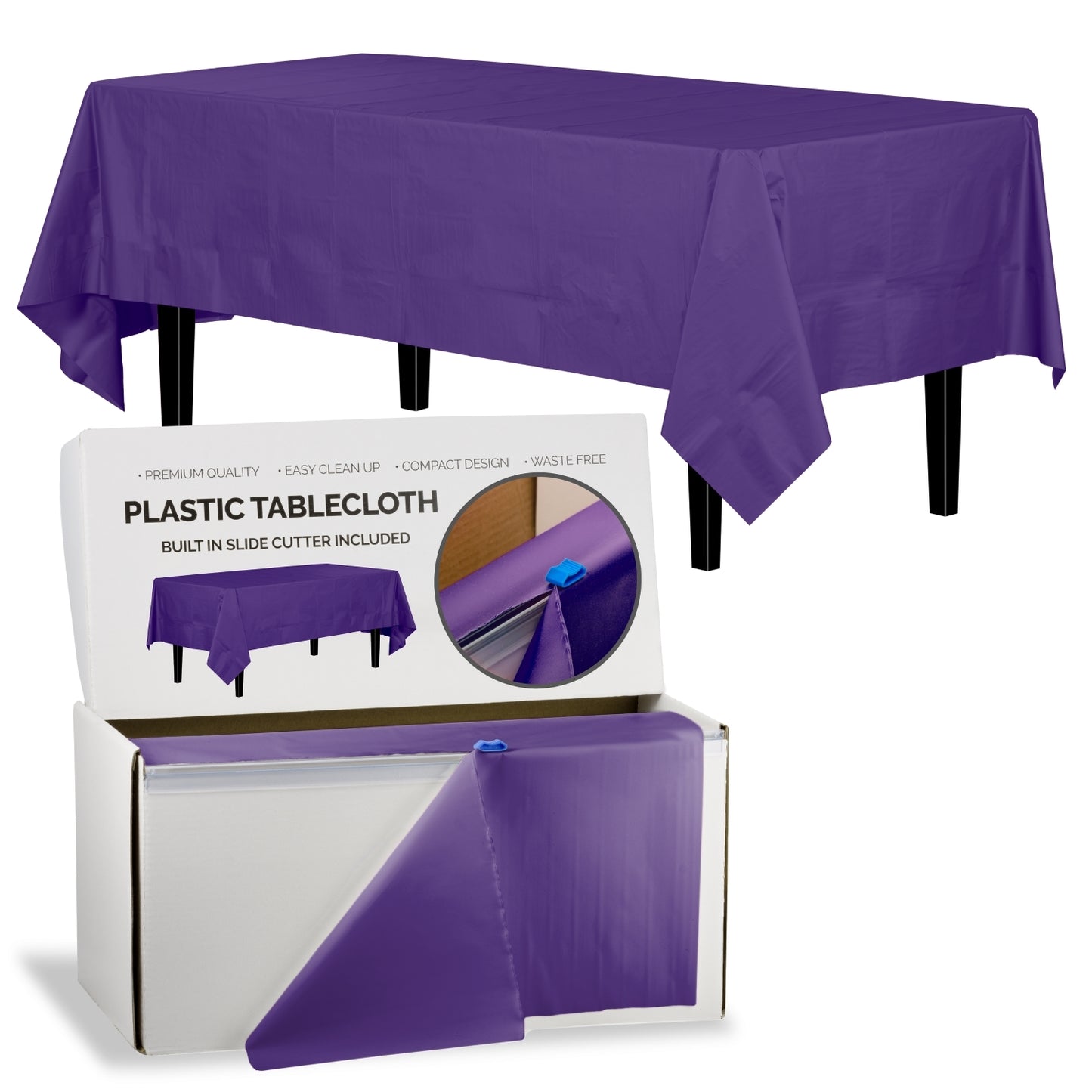 54" X 100' Select A Size Table Cover - Purple