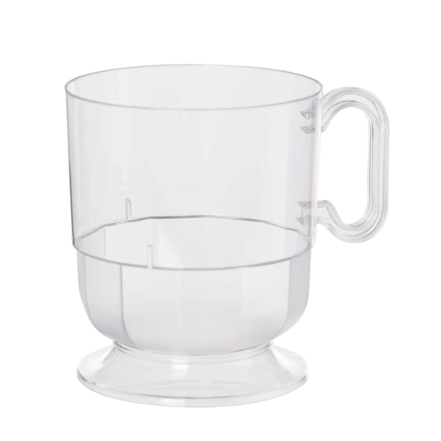 Clear Glazed Coffee Cups w/ Handle - 8 Ct.