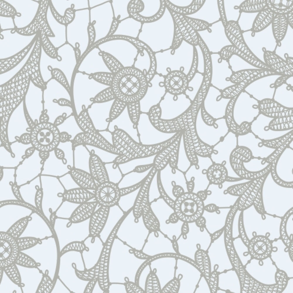 Case of 48 - 54" x 108" Printed Plastic Table cover - Silver Lace
