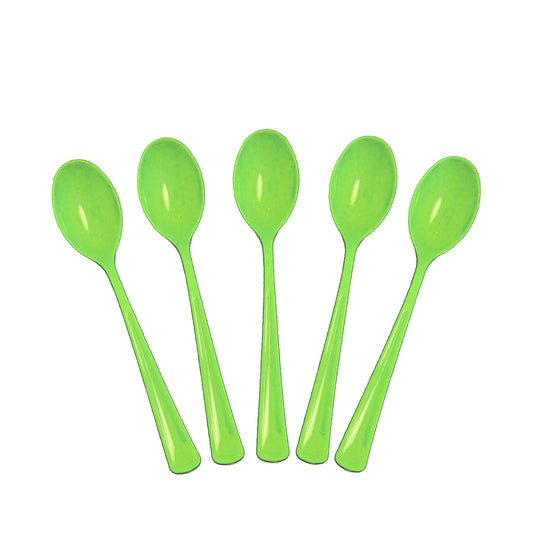 Case of 24 - Plastic Spoons 50 ct. - Lime Green