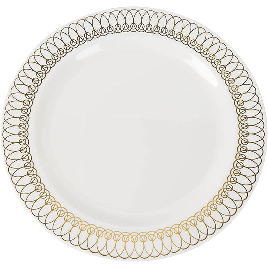 14 Oz. Gold Ovals Design Soup Bowls - 10 Ct.
