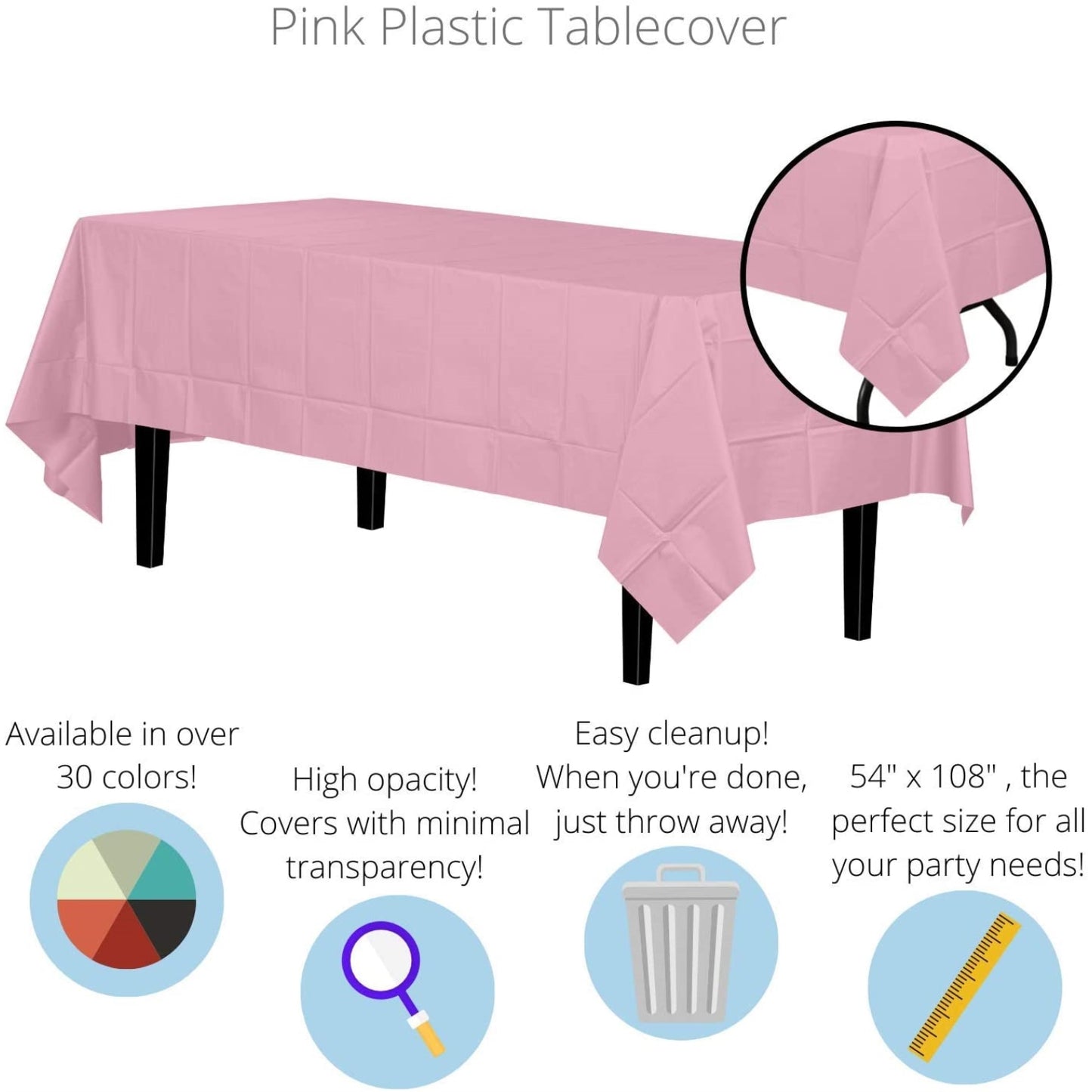 Premium Pink Table Cover