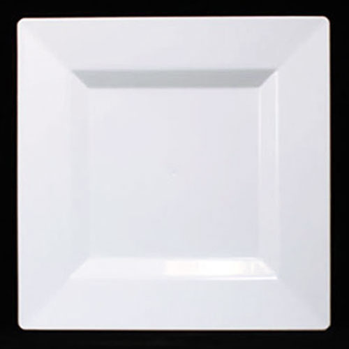 Case of 12 - 9.5" White Square Plates - 10 ct.