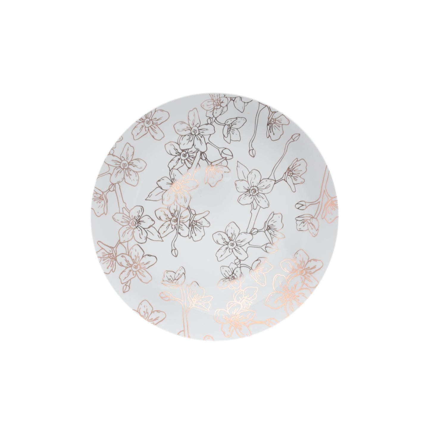 Case of 12 - 8" Blossom Design Plastic Plates (10)