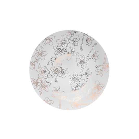 Case of 12 - 8" Blossom Design Plastic Plates (10)