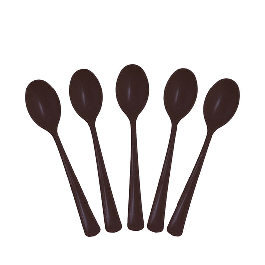 Heavy Duty Black Plastic Spoons - 50 Ct.