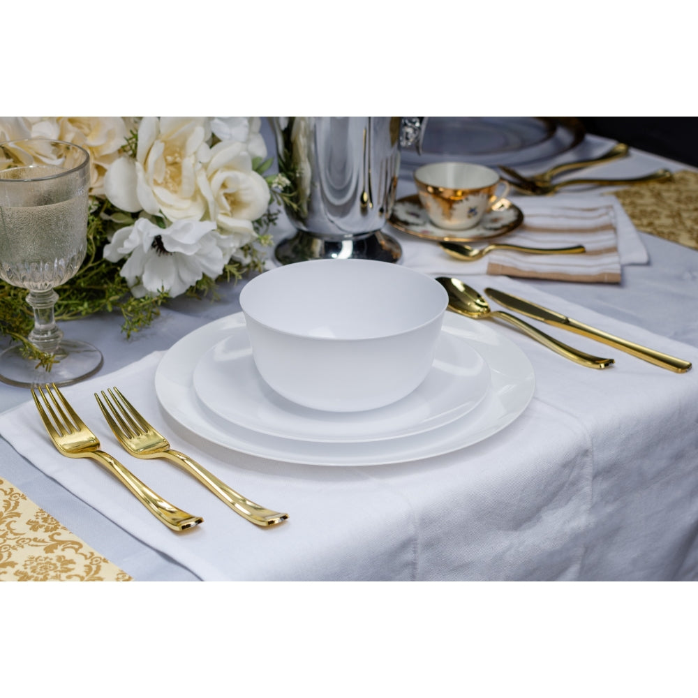 Case of 12 - 10" Trend White Plastic Plates (10)