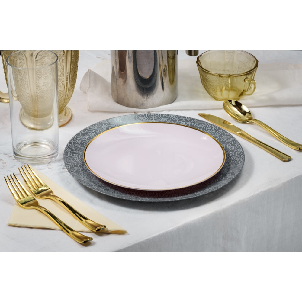 Case of 12 - 10" Ornamental Design Plastic Plates (10)