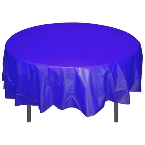 Round Dark Blue Table Cover