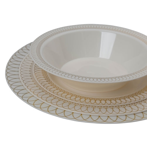 7.5 In. Gold Ovals Design Plates - 10 Ct.