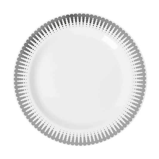 Case of 12 - 9" Silver Radial Premium Plates - 10 ct.