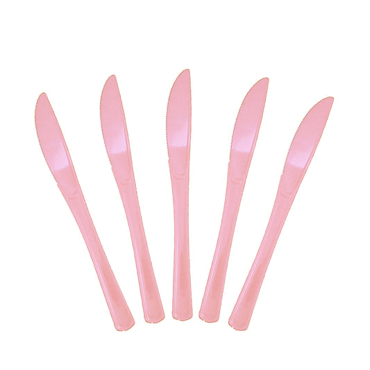 Case of 24 - Plastic Knives 50 ct. - Pink
