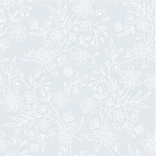 Case of 48 - 54" x 108" Printed Plastic Table cover - White Floral