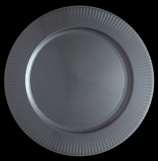 14.25" Silver Round Charger Plates- 25 Pack