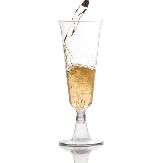 Case of 12 - Plastic champagne flutes - 12 count