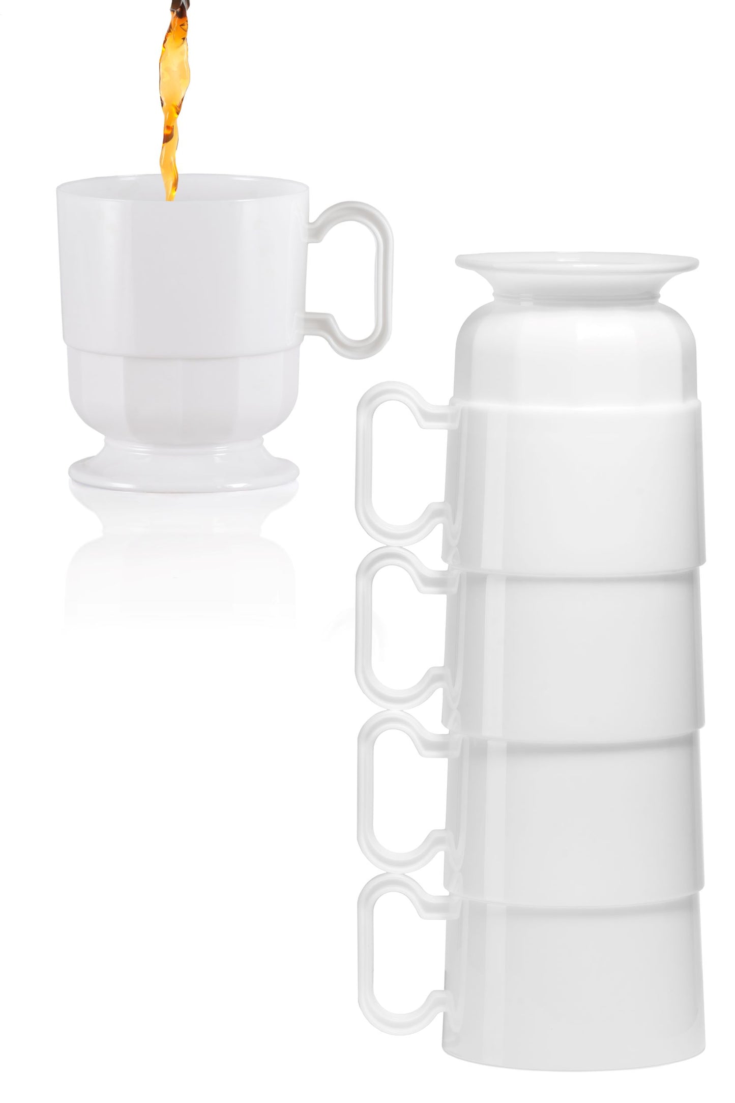Case of 24 - White Coffee Mugs - 8 count