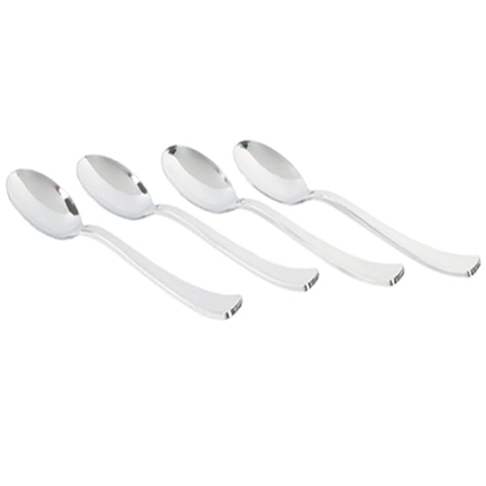 Case of 24 - Exquisite Classic Silver Plastic Tea Spoons - 20 ct.
