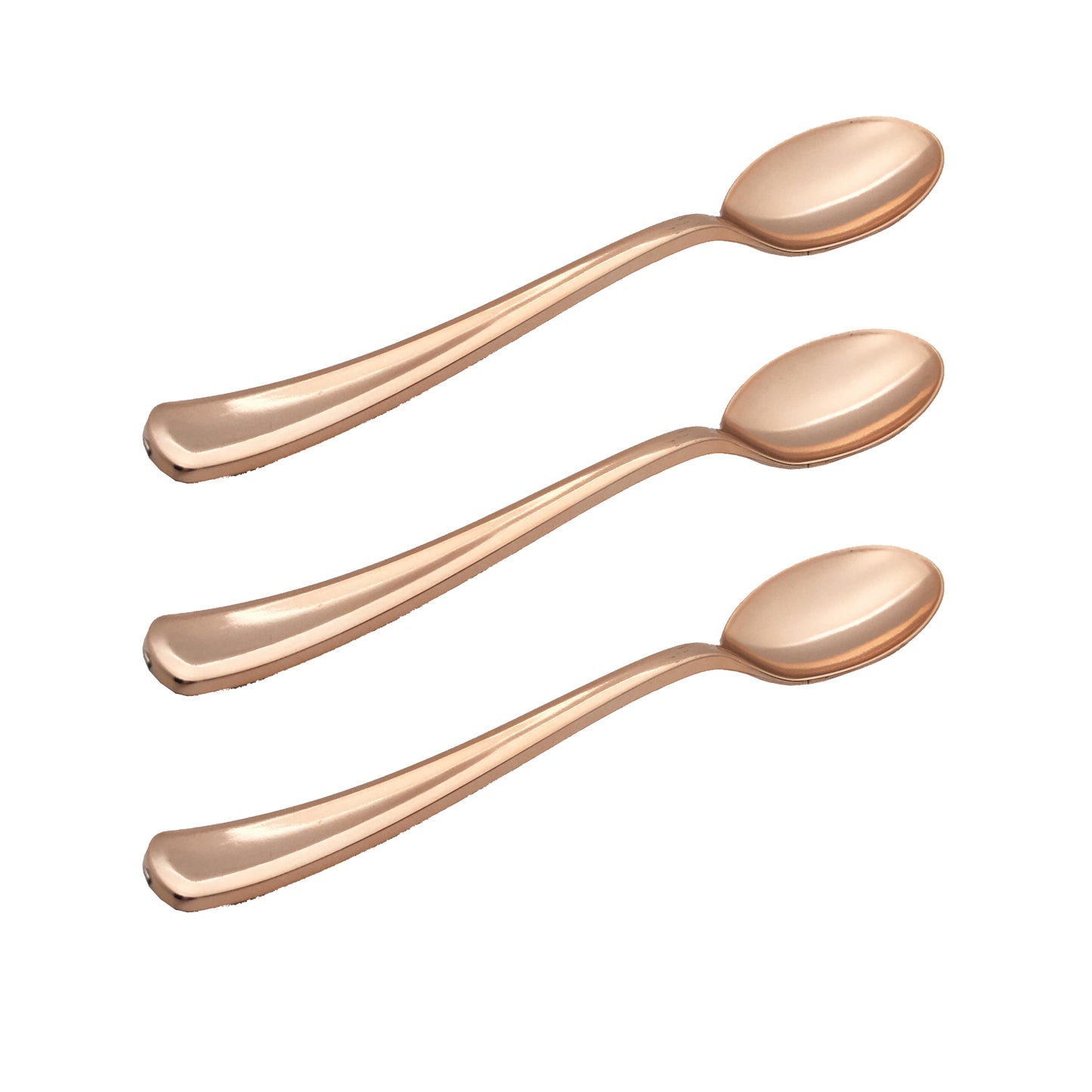 Exquisite Classic Rose Gold Plastic Spoons - 20 Ct.
