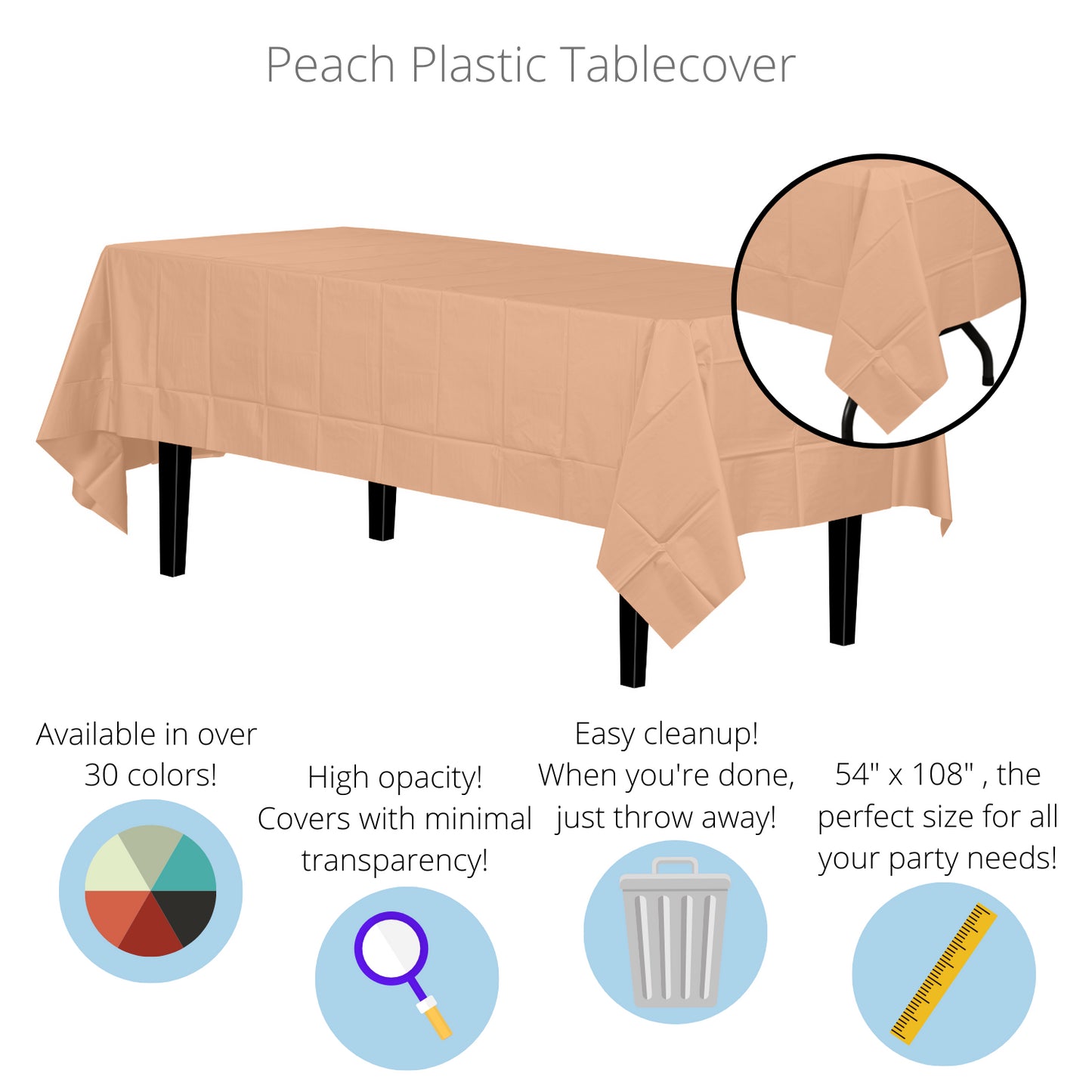 Peach Table Cover