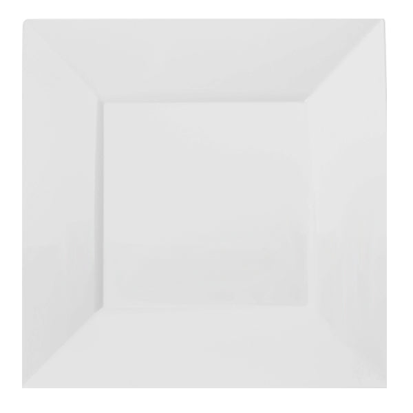 Case of 12 - 10.75" White Square Plates - 10 ct.