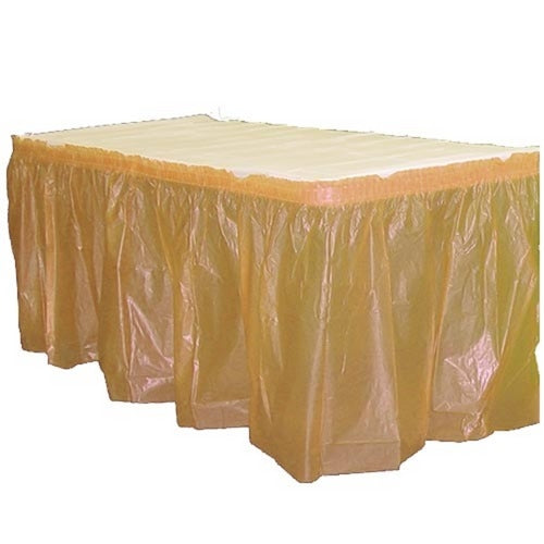 Gold Plastic Table Skirt