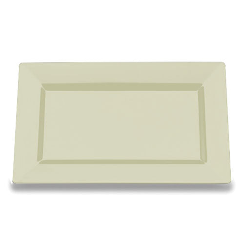 Case of 12 - 11.5" Ivory Rectangular Plate - 10 ct.