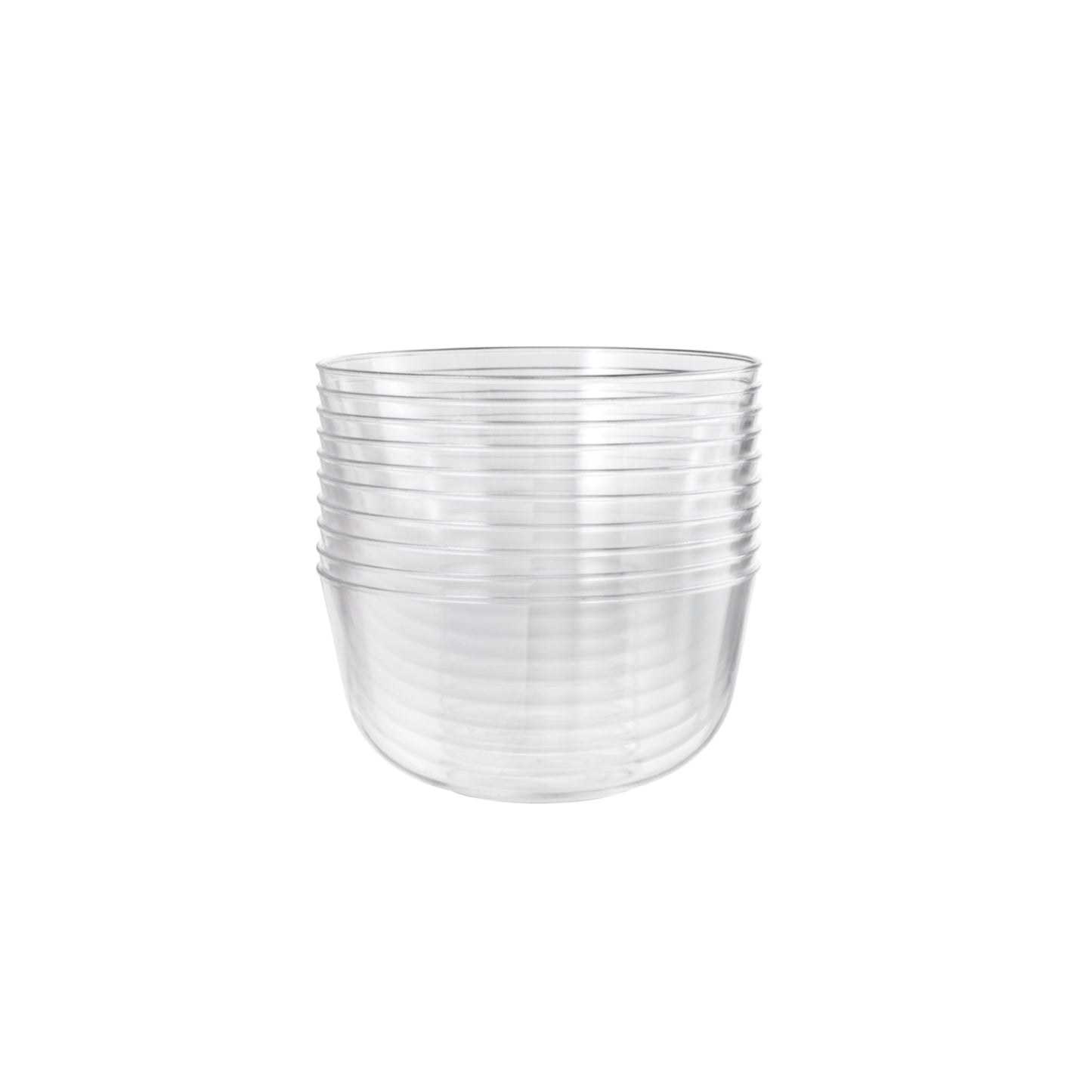 Trend Glass Look Silver Plastic Bowls - 10 Ct.