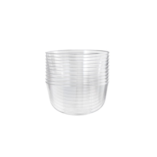 Trend Glass Look Silver Plastic Bowls - 10 Ct.