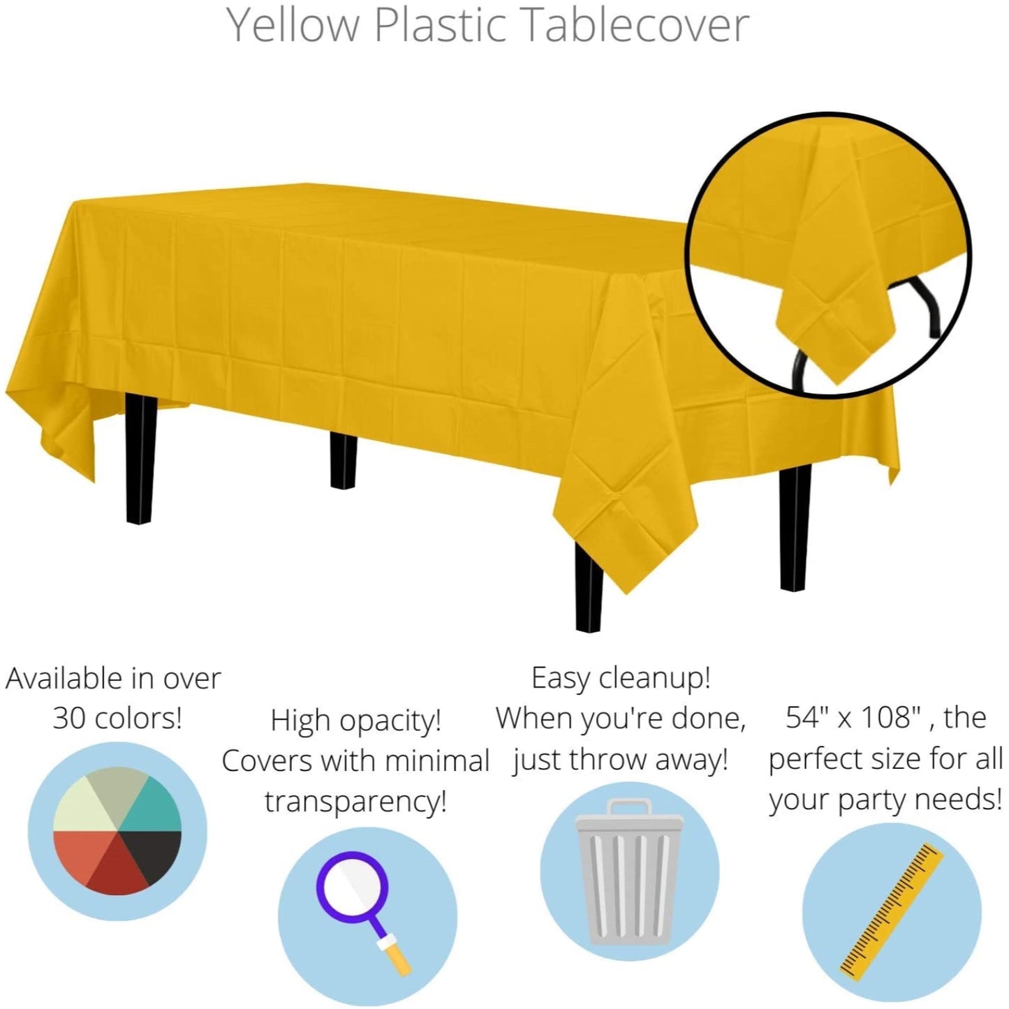 Premium Yellow Table Cover