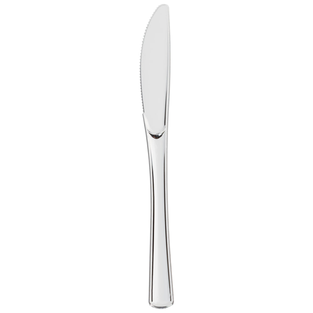 Case of 24 - Exquisite Classic Silver Plastic Knives - 20 ct.