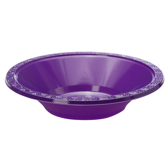 Case of 36 - 12 oz. Plastic Bowls 8 ct. - Purple