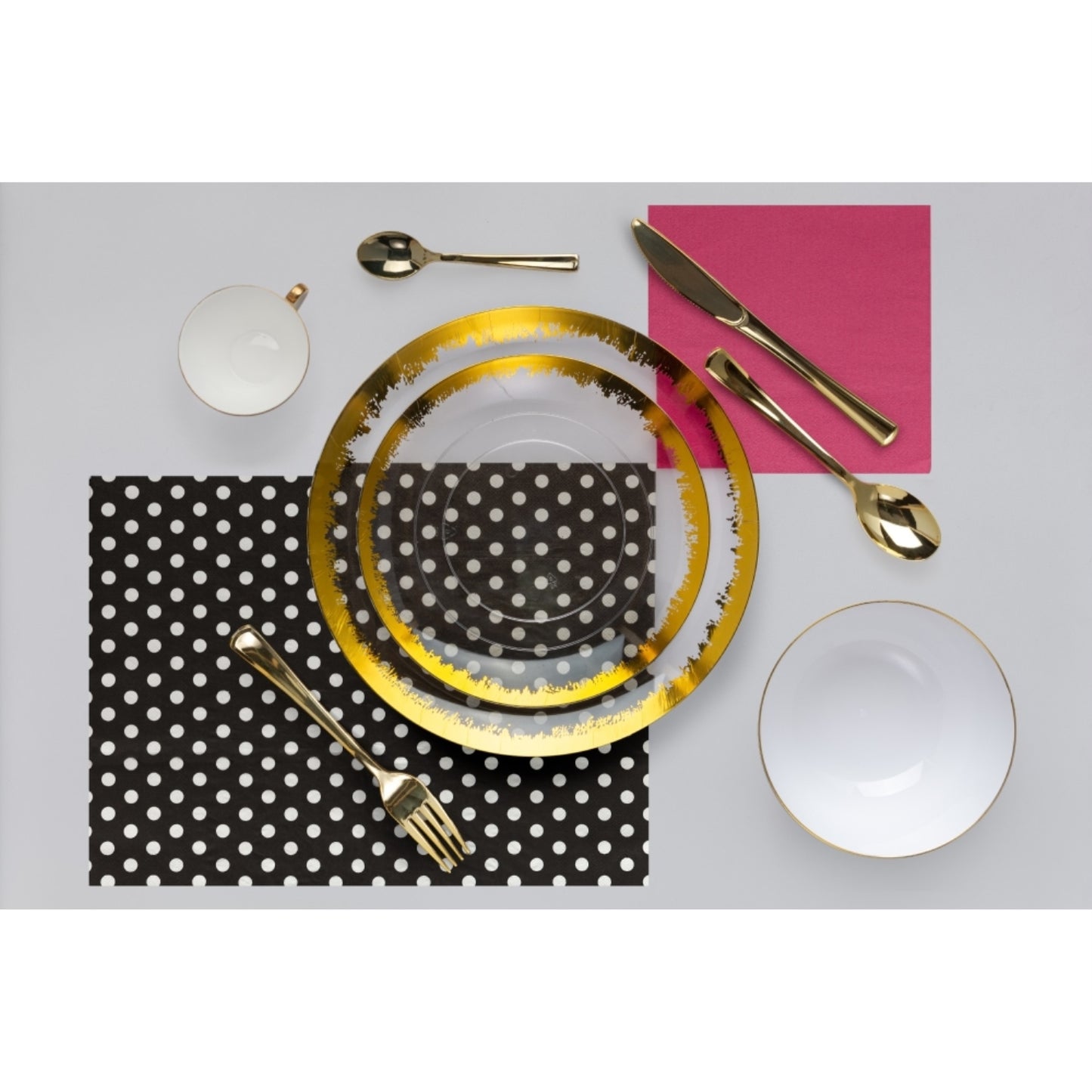 Case of 12 - 10" Gold Scratched Design Plastic Plates (10)