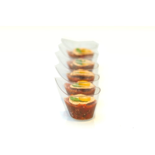 4.35 Oz. Clear Sauce Boat Miniatures - 12 Ct.