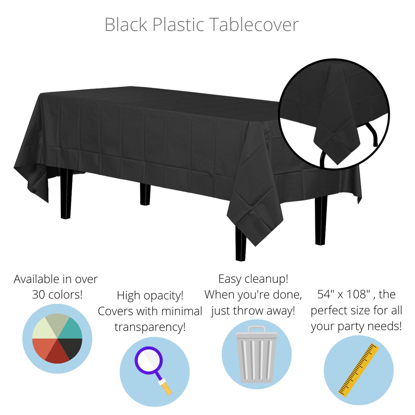 Black Table Cover