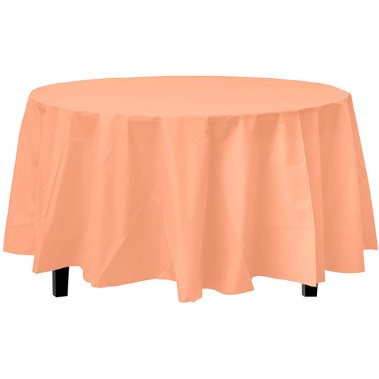 Premium Round Peach Table Cover