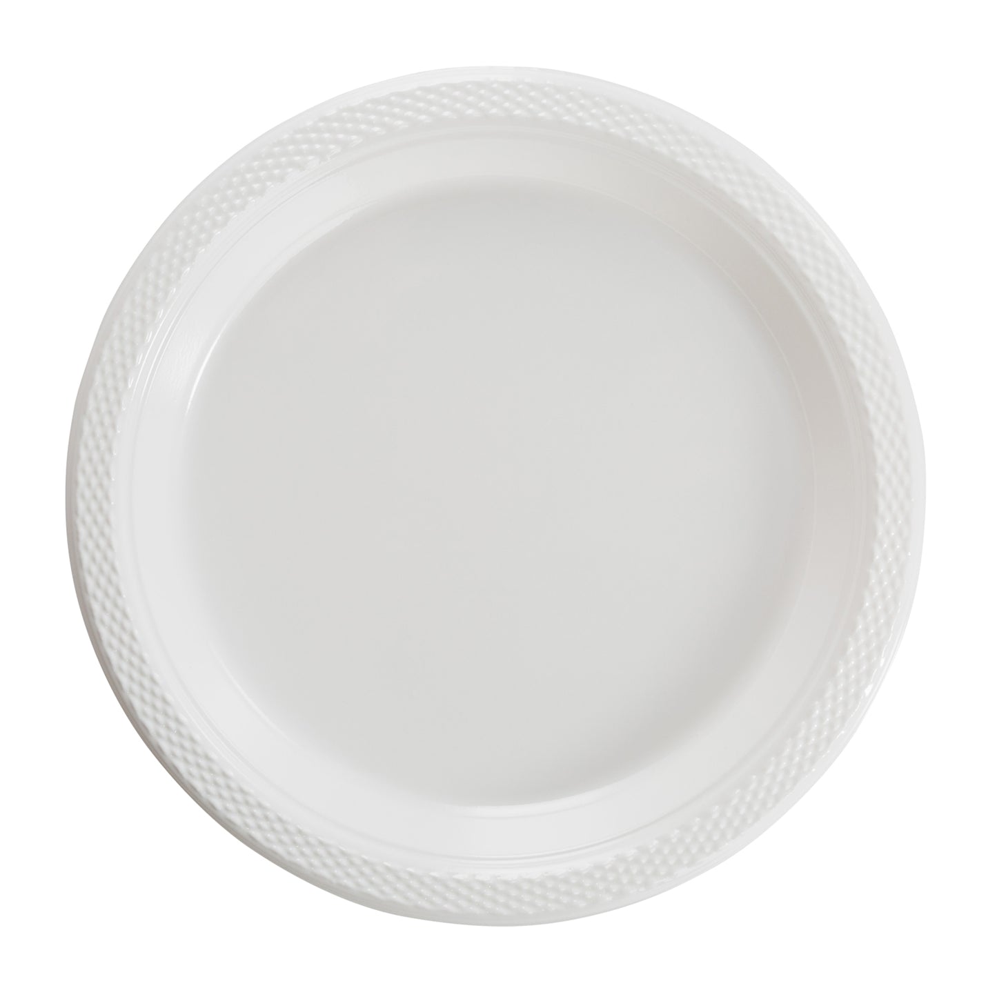 9 In. White Plastic Plates - 50 Ct.