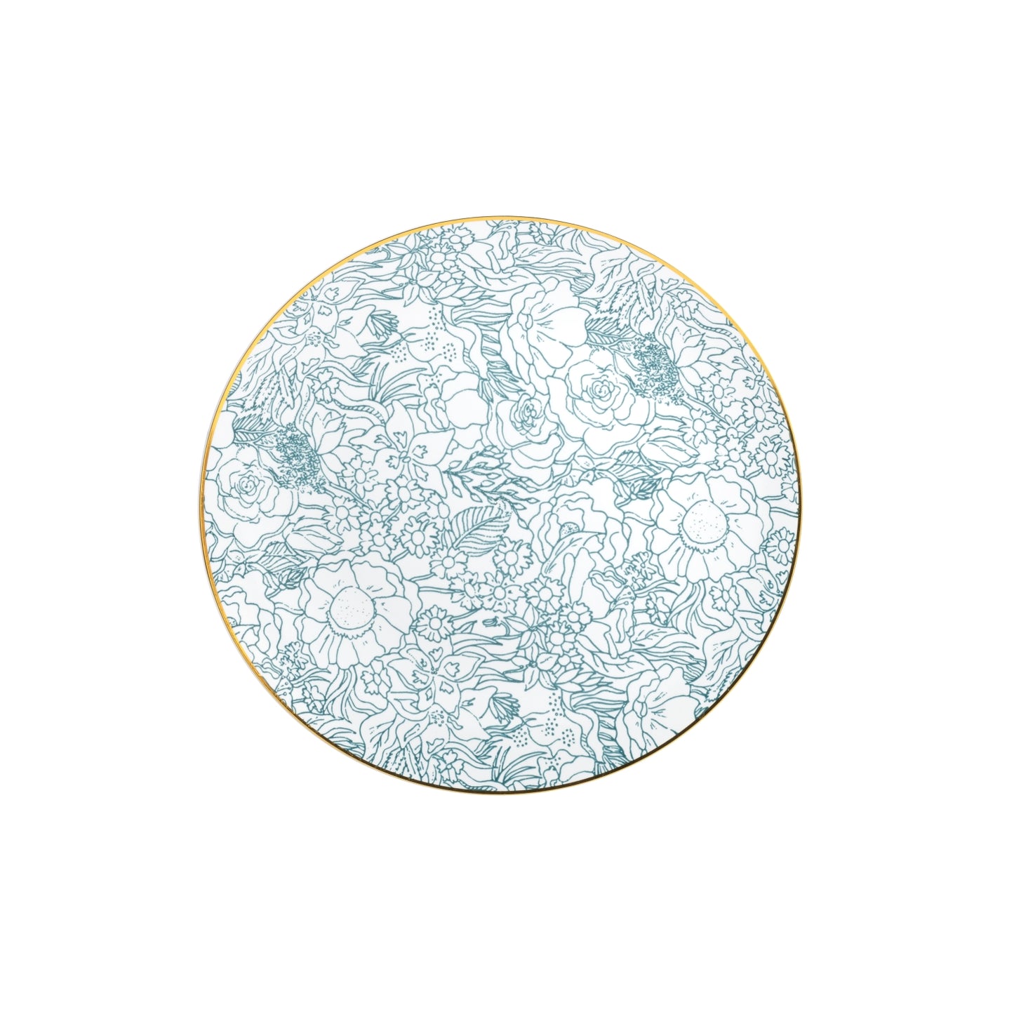 Case of 12 - 10" Floral Brush Design Plastic Plates (10)