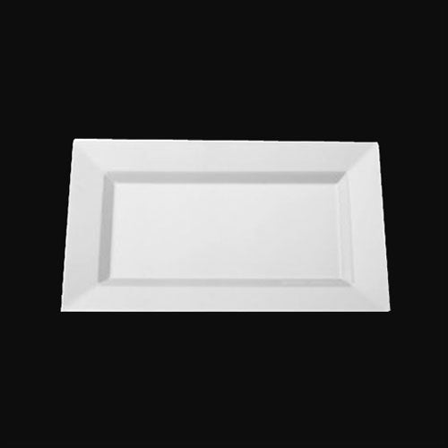 7.5 In. White Rectangular Plates - 10 Ct.