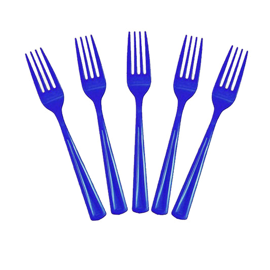 Case of 24 - Plastic Forks 50 ct. - Dark Blue