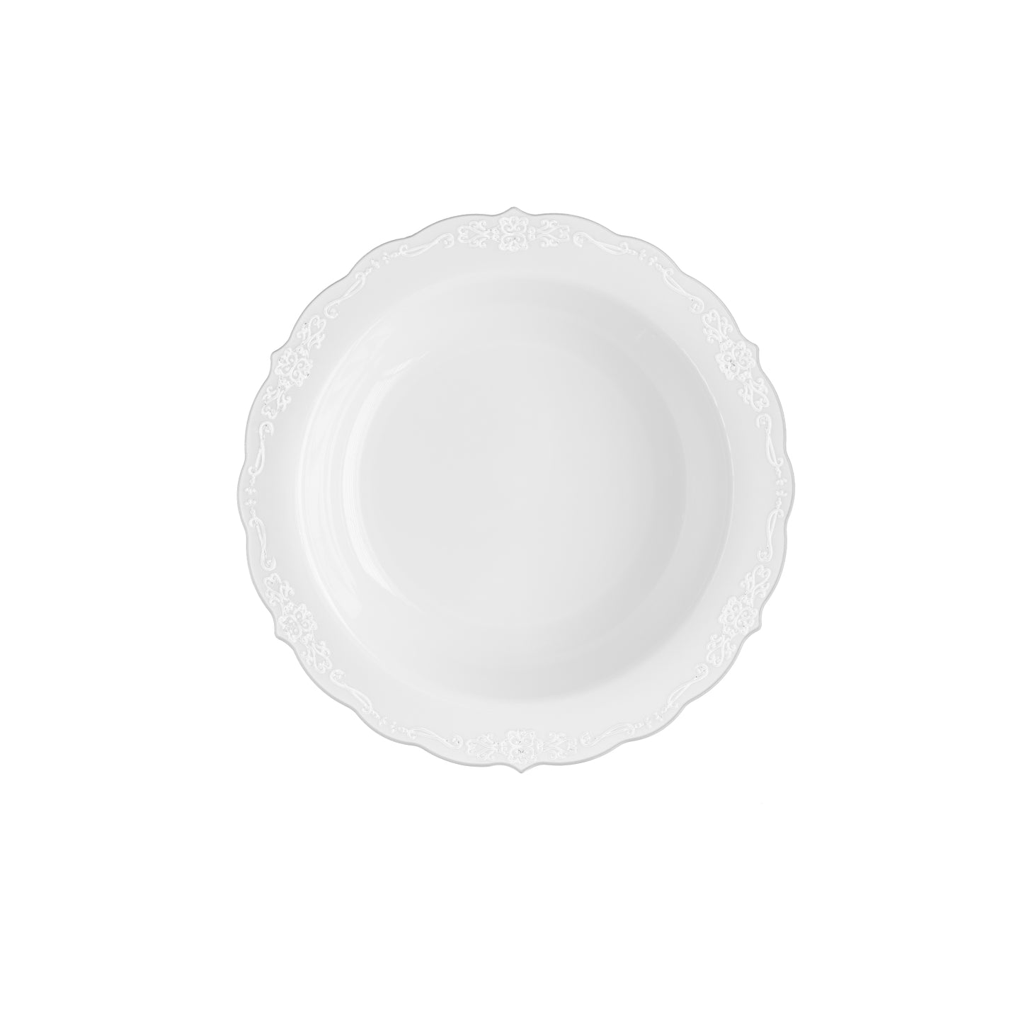 Case of 6 - 12 oz. Clear Victorian Design Bowls - 20 ct.