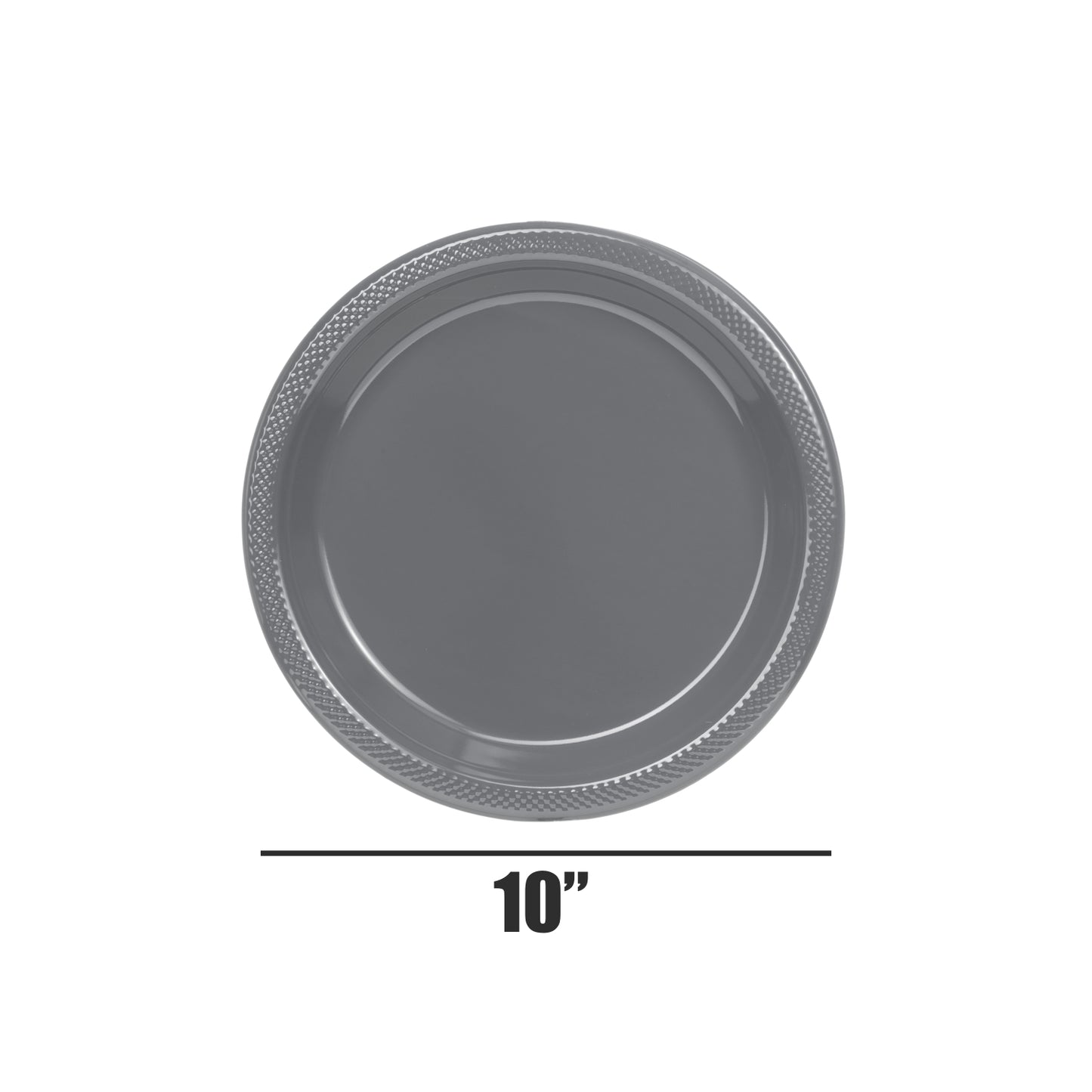 9 In. Silver Plastic Plates - 50 Ct.