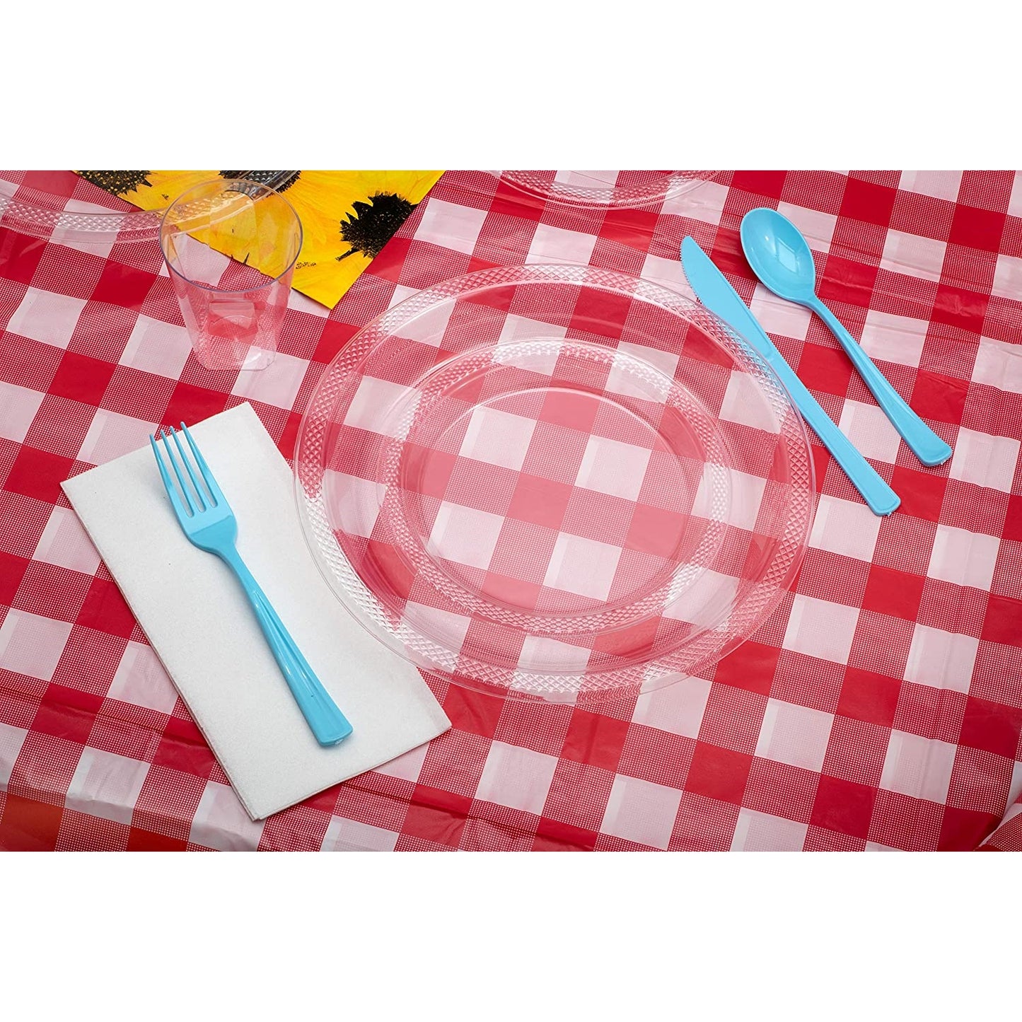 10 In. Clear Plastic Plates - 50 Ct.