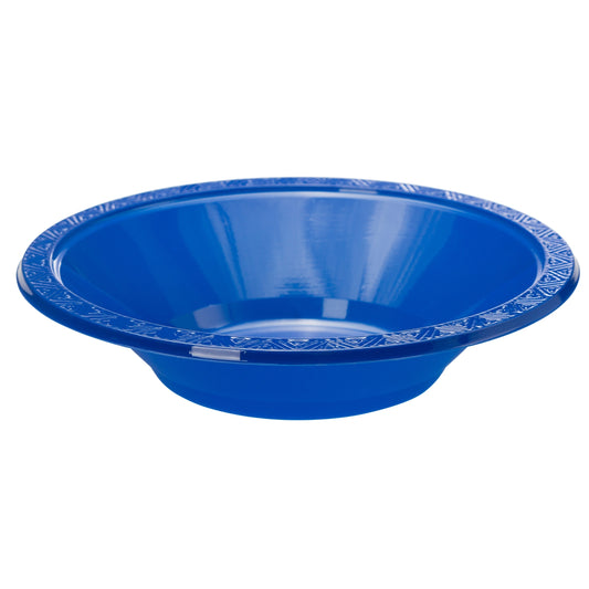 Case of 36 - 12 oz. Plastic Bowls 8 ct. - Dark Blue