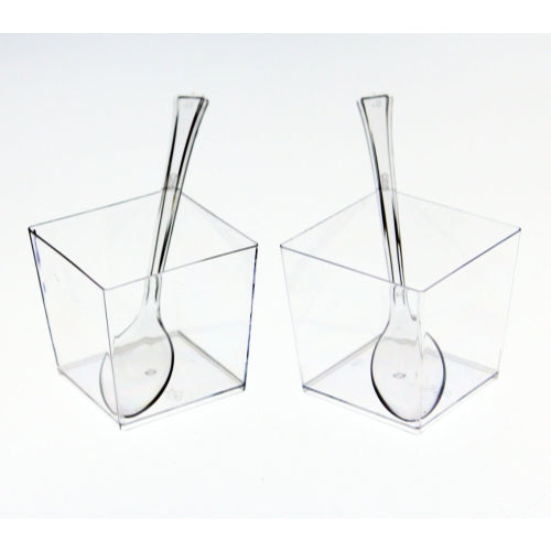 Clear Plastic Tasting Spoons - 48 Ct.