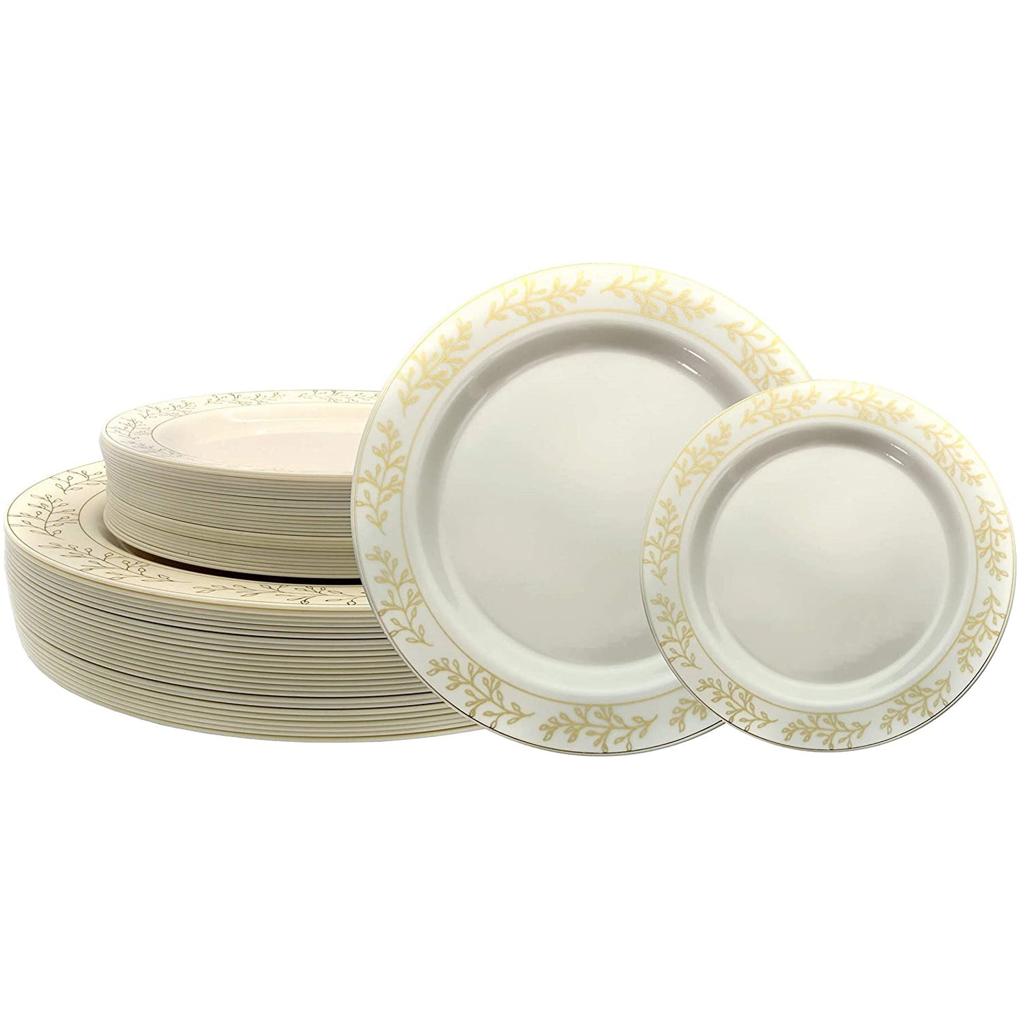 Case Of 4 - Gold Leaf Plates Combo Pack - 30/30