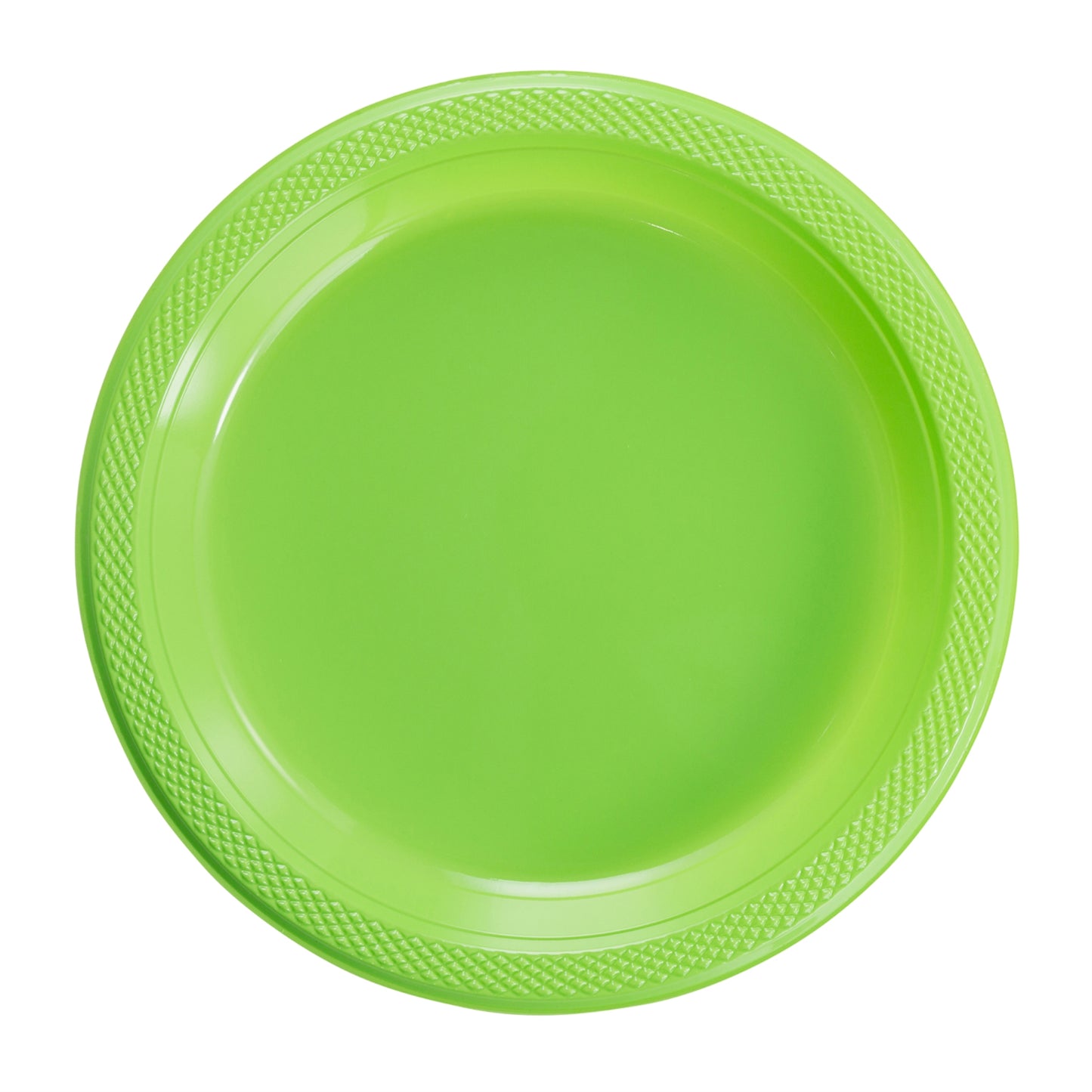 9 In. Lime Green Plastic Plates - 50 Ct.