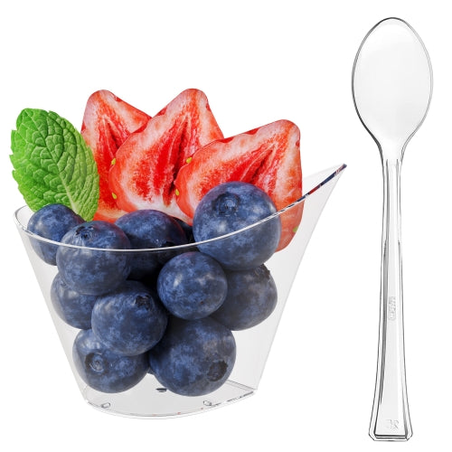 4.35 Oz. Clear Sauce Boat Miniatures - 12 Ct.