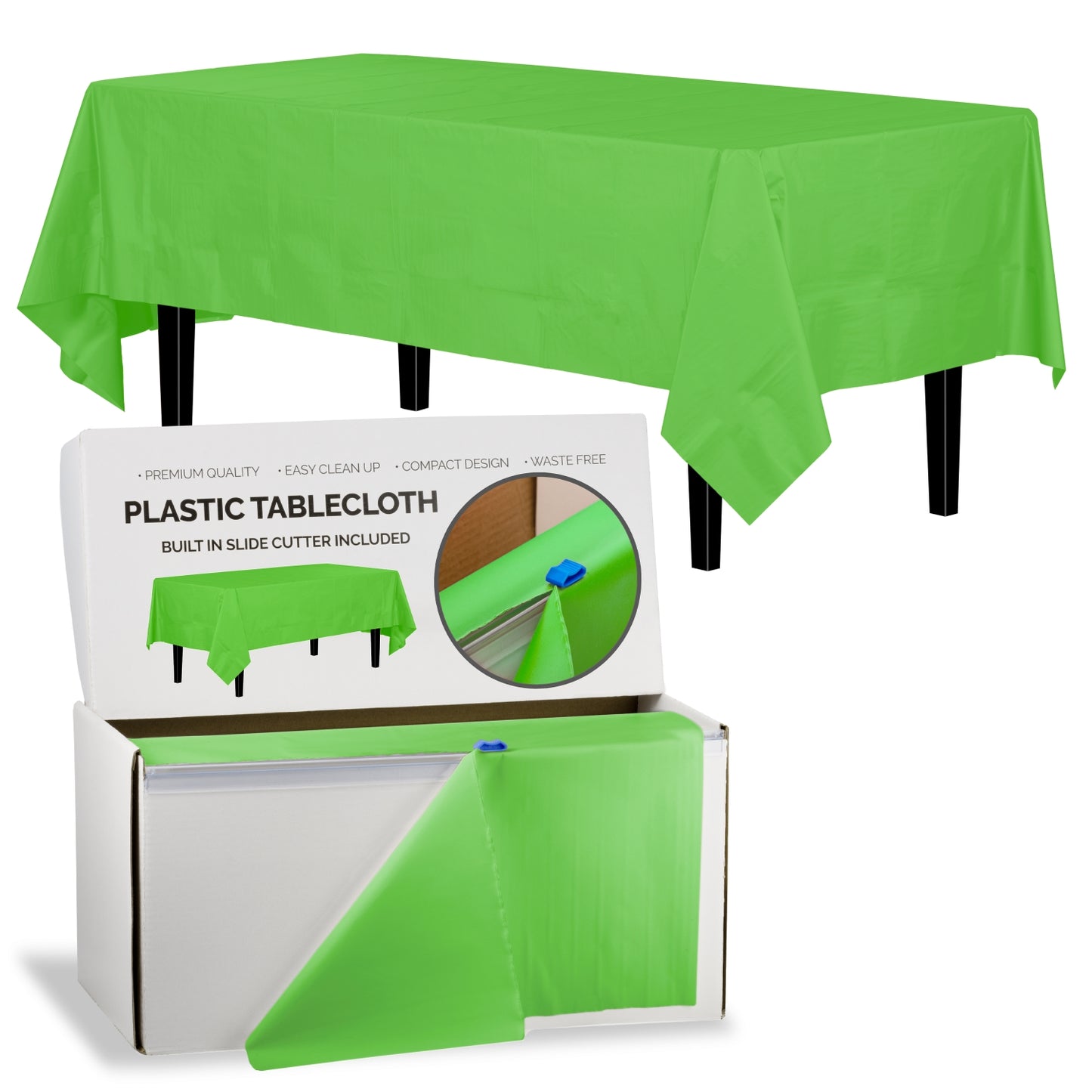 54" X 300' Select A Size Table Cover - Lime Green