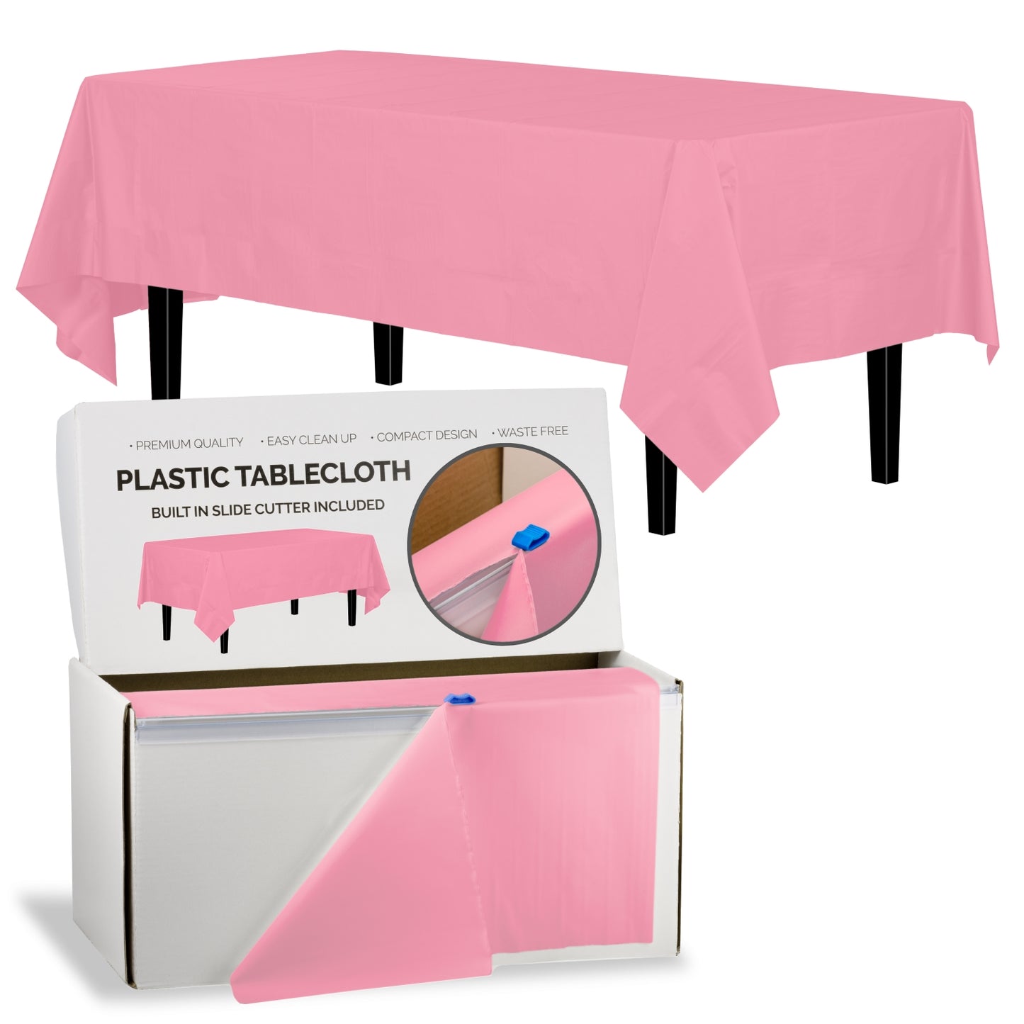54" X 300' Select A Size Table Cover - Pink